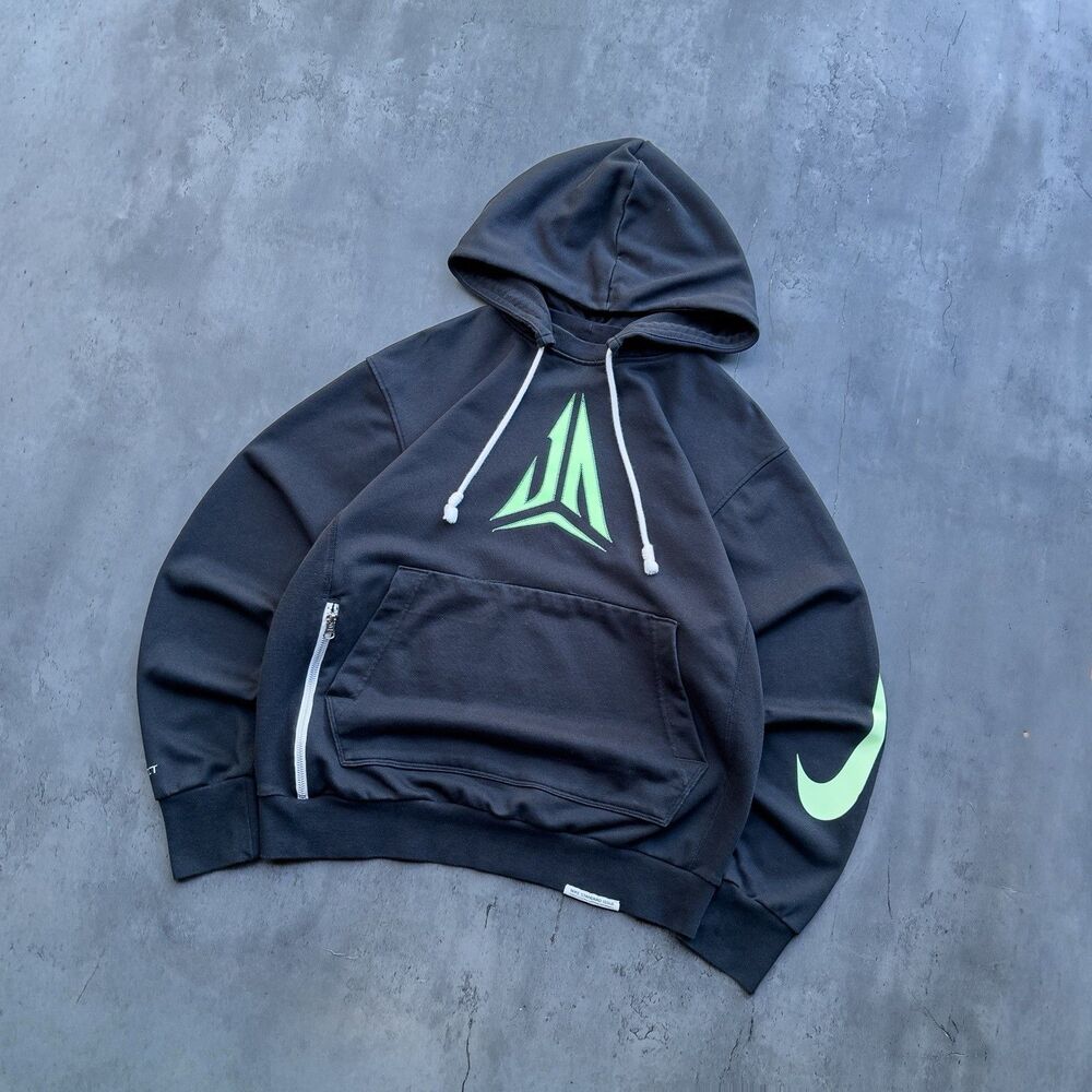Nike Ja Morant Standard Issue Dri-FIT Hoodie Men’s S Black Green FN2987-010